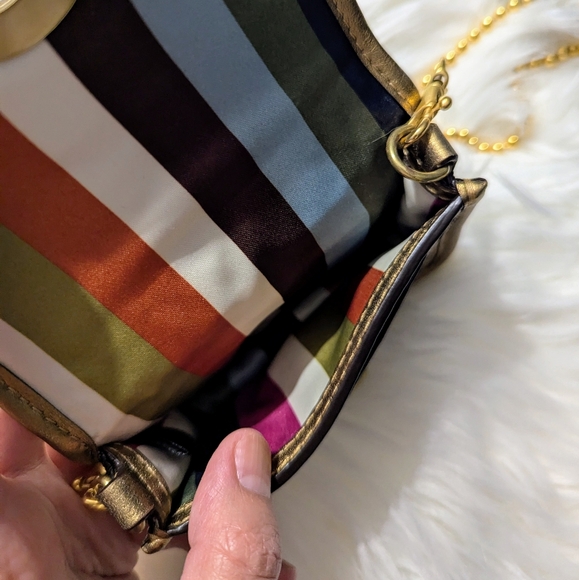 Rare Vintage Coach Mini Bag Metallic Gold Like New - Picture 4 of 7